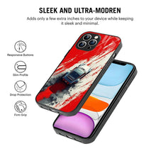 Bornstud 2D Glass Car Design iPhone Back Cover - The Perfect Balance of Style & Strength - Bornstud