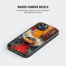 Bornstud 2D Glass Car Design iPhone Back Cover – Drive Style, Embrace Protection - Bornstud