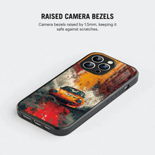 Bornstud 2D Glass Car Design iPhone Back Cover – Drive Style, Embrace Protection - Bornstud