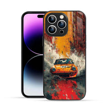 Bornstud 2D Glass Car Design iPhone Back Cover – Drive Style, Embrace Protection - Bornstud
