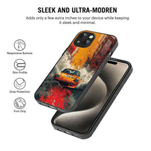 Bornstud 2D Glass Car Design iPhone Back Cover – Drive Style, Embrace Protection - Bornstud