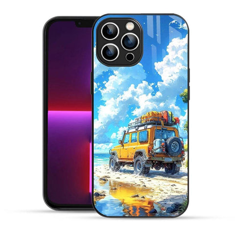 Bornstud Premium 2D Glass Jeep Design iPhone 13 Pro Max Case – Bold Style - Bornstud