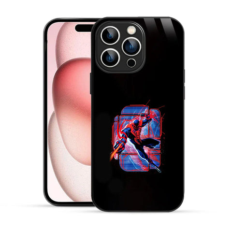 Bornstud Neon Spider Hero Action Printed Case for iPhone 15 Pro