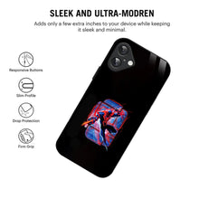 Bornstud Neon Spider Hero Action Printed Case for iPhone 16