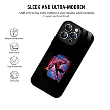 Bornstud Neon Spider Hero Action Printed Case for iPhone 16 Pro Max