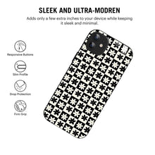 Bornstud Retro Floral Checkered Printed Case for iPhone 12