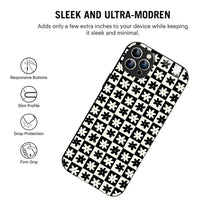 Bornstud Retro Floral Checkered Printed Case for iPhone 12 Pro
