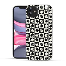 Bornstud Retro Floral Checkered Printed Case for iPhone 11