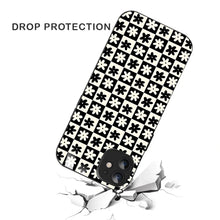 Bornstud Retro Floral Checkered Printed Case for iPhone 11