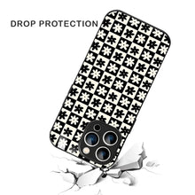 Bornstud Retro Floral Checkered Printed Case for iPhone 13 Pro Max