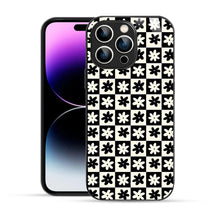Bornstud Retro Floral Checkered Printed Case for iPhone 14 Pro