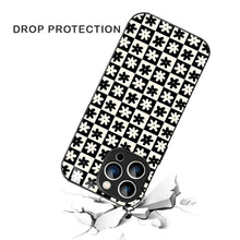 Bornstud Retro Floral Checkered Printed Case for iPhone 14 Pro
