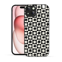 Bornstud Retro Floral Checkered Printed Case for iPhone 15 Plus