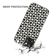 Bornstud Retro Floral Checkered Printed Case for iPhone 15 Plus