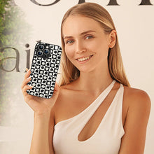 Bornstud Retro Floral Checkered Printed Case for iPhone 15 Pro