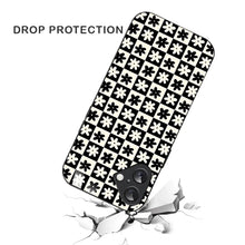 Bornstud Retro Floral Checkered Printed Case for iPhone 16 Plus