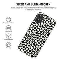 Bornstud Retro Floral Checkered Printed Case for iPhone 16 Plus