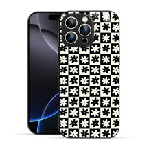 Bornstud Retro Floral Checkered Printed Case for iPhone 16 Pro Max