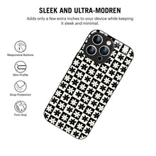 Bornstud Retro Floral Checkered Printed Case for iPhone 16 Pro Max