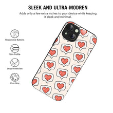 Bornstud Cute Heart Speech Bubble Aesthetic Printed Case for iPhone 14