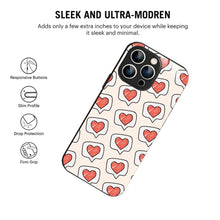 Bornstud Cute Heart Speech Bubble Aesthetic Printed Case for iPhone 15 Pro