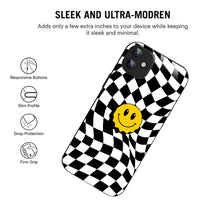 Bornstud Wavy Smile Check Printed Case for iPhone 12