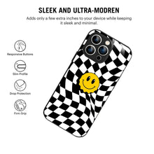 Bornstud Wavy Smile Check Printed Case for iPhone 14 Pro