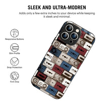 Bornstud Retro Tape Stack Printed Case for iPhone 16 Pro