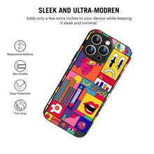 Bornstud Pop Art Collage Printed Case for iPhone 15 Pro