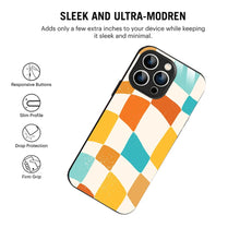 Bornstud Retro Checkerboard Printed Case for iPhone 15 Pro Max