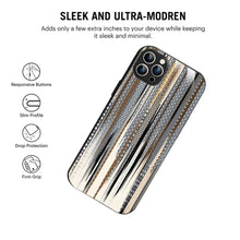 Bornstud Metallic Stripes Printed Case for iPhone 12 Pro