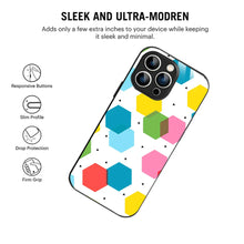 Bornstud Geometric Honeycomb Printed Case for iPhone 14 Pro