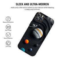 Bornstud Galaxy Solar collage Black Printed Case for iPhone 12 Pro