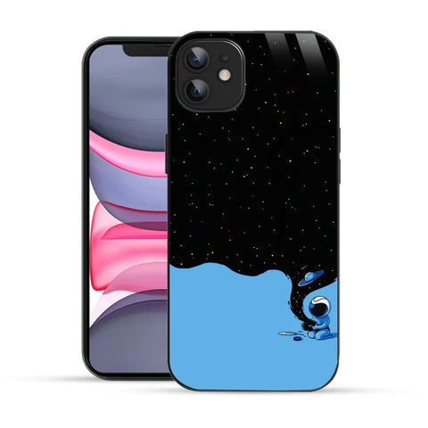 Bornstud Galaxy Astronouts blue Printed Case for iPhone 12