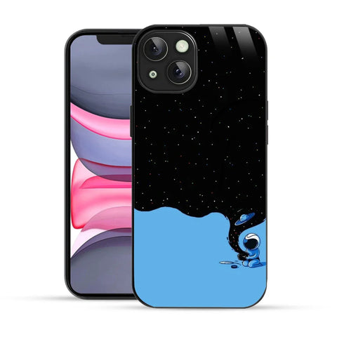 Bornstud Galaxy Astronouts blue Printed Case for iPhone 14