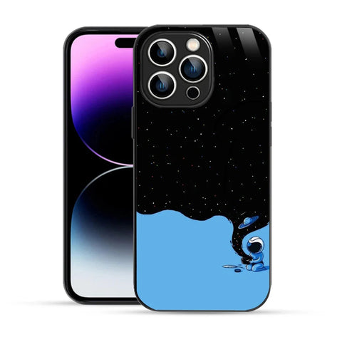 Bornstud Galaxy Astronouts blue Printed Case for iPhone 14 Pro