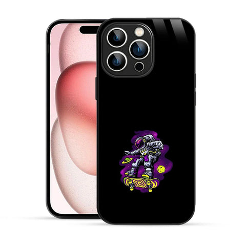 Bornstud Galaxy Astronout skate Printed Case for iPhone 15 Pro