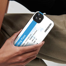 Bornstud Personalised my Boarding Pass Printed Case for iPhone 12 Celestial Blue