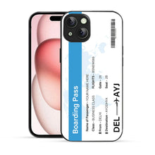 Bornstud Personalised my Boarding Pass Printed Case for iPhone 15 Celestial Blue