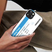 Bornstud Personalised my Boarding Pass Printed Case for iPhone 15 Celestial Blue