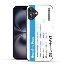 Bornstud Personalised my Boarding Pass Printed Case for iPhone 16 Celestial Blue