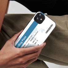 Bornstud Personalised my Boarding Pass Printed Case for iPhone 12 Dirty Blue