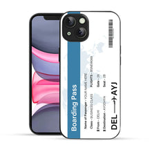 Bornstud Personalised my Boarding Pass Printed Case for iPhone 13 Dirty Blue