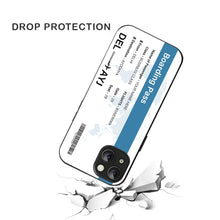 Bornstud Personalised my Boarding Pass Printed Case for iPhone 14 Dirty Blue