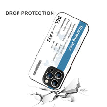 Bornstud Personalised my Boarding Pass Printed Case for iPhone 15 Pro Dirty Blue