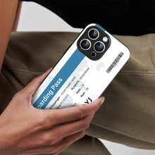 Bornstud Personalised my Boarding Pass Printed Case for iPhone 15 Pro Dirty Blue