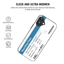Bornstud Personalised my Boarding Pass Printed Case for iPhone 16 Plus Dirty Blue