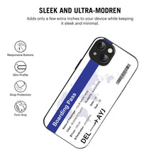 Bornstud Personalised my Boarding Pass Printed Case for iPhone 13 Cobalt