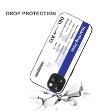 Bornstud Personalised my Boarding Pass Printed Case for iPhone 13 Cobalt