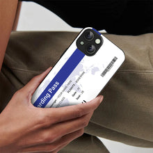 Bornstud Personalised my Boarding Pass Printed Case for iPhone 15 Cobalt